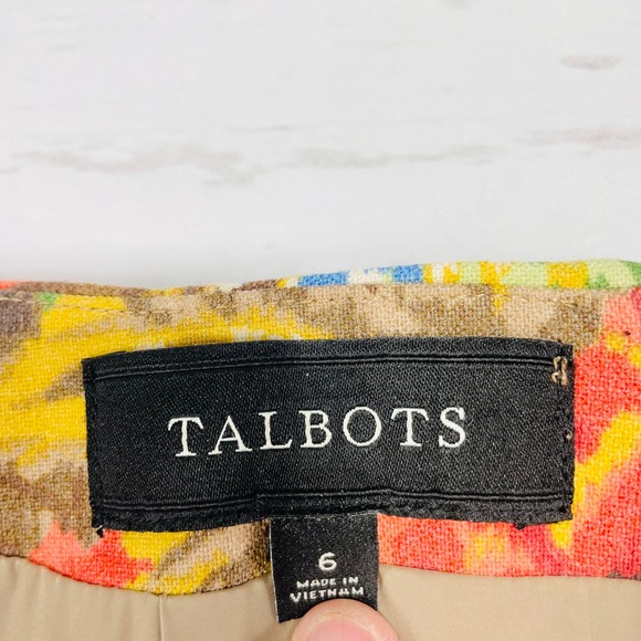 Tablots Beige Floral Pencil Skirt - Size 6 - Picture 8 of 8